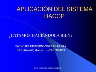 aplicaci n del sistema haccp