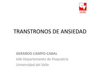 transtronos de ansiedad