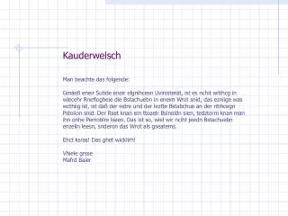 Kauderwelsch