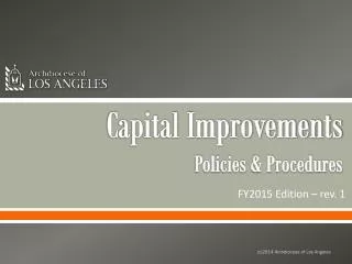 Capital Improvements Policies &amp; Procedures