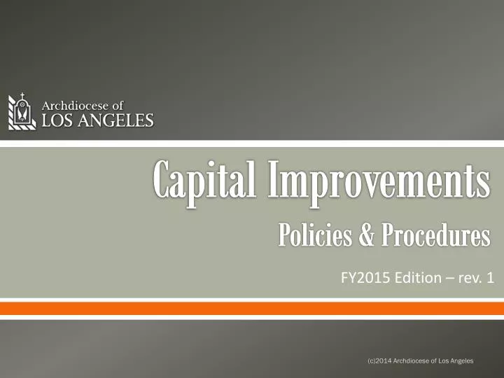 capital improvements policies procedures