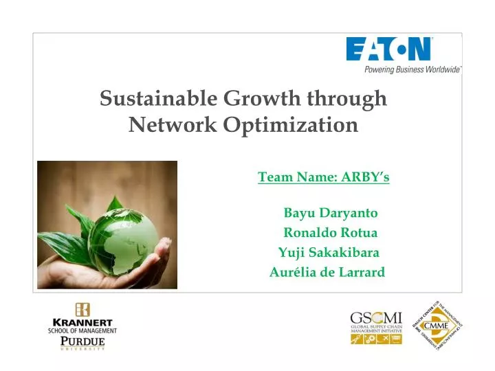 sustainable growth through network optimization
