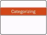 Understanding Categorization in Reading and Memory Retention - slide 1