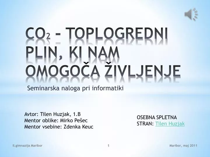 co 2 toplogredni plin ki nam omogo a ivljenje