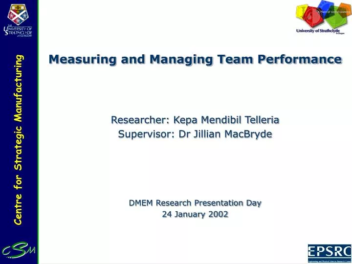 measuring and managing team performance