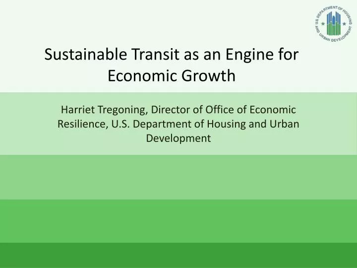 sustainable transit as an engine for economic growth