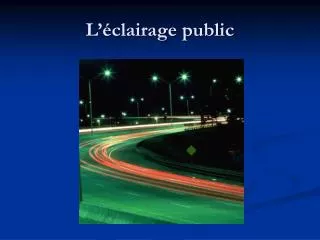 l clairage public