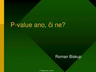 p value ano i ne