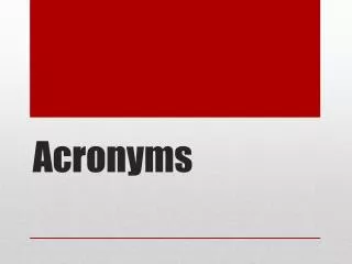 acronyms