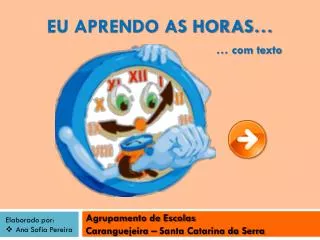eu aprendo as horas