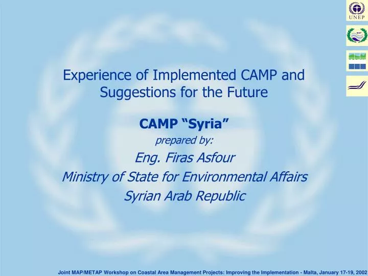 experience of implemented camp and suggestions for the future