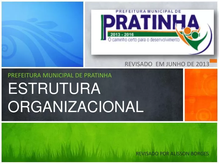 prefeitura municipal de pratinha estrutura organizacional