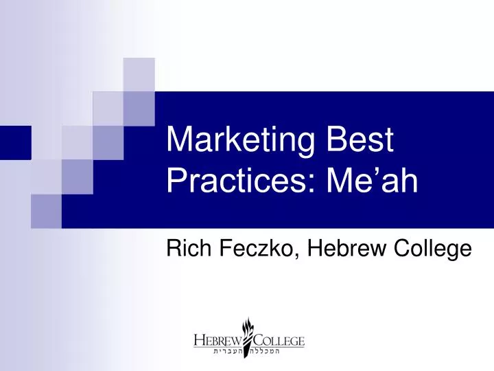 marketing best practices me ah