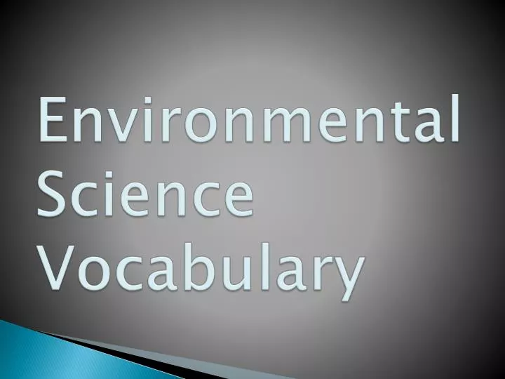 environmental science vocabulary