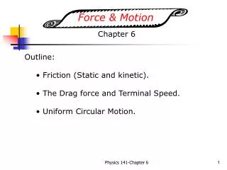 Force &amp; Motion