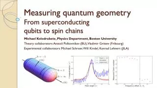 Measuring quantum geometry From superconducting qubits to spin chains