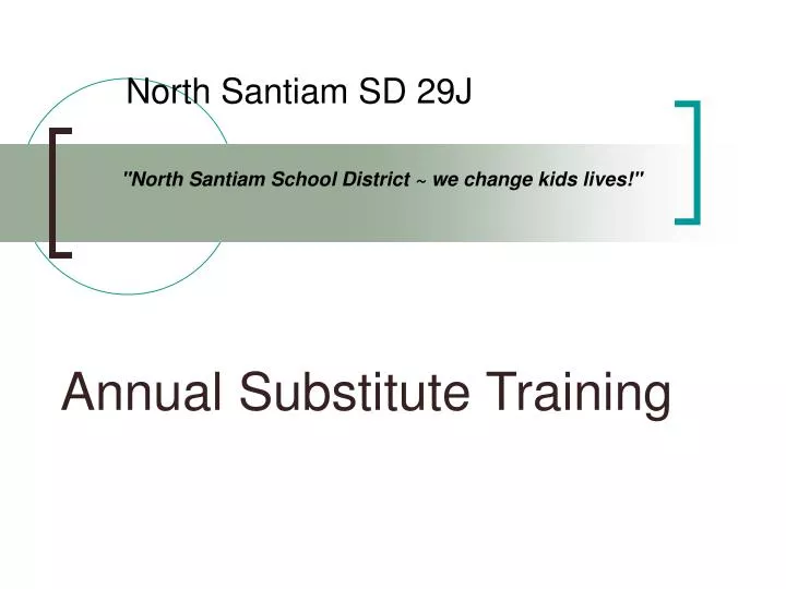 annual substitute training