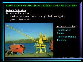 EQUATIONS OF MOTION: GENERAL PLANE MOTION