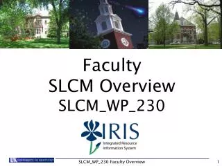 Faculty SLCM Overview SLCM_WP_230