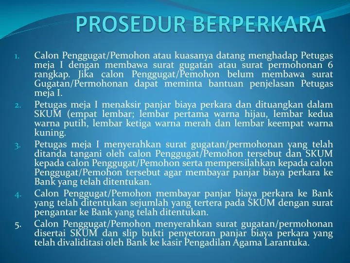 prosedur berperkara