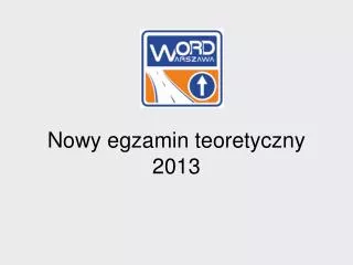 nowy egzamin teoretyczny 2013