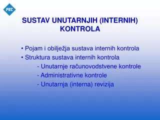 sustav unutarnjih internih kontrola