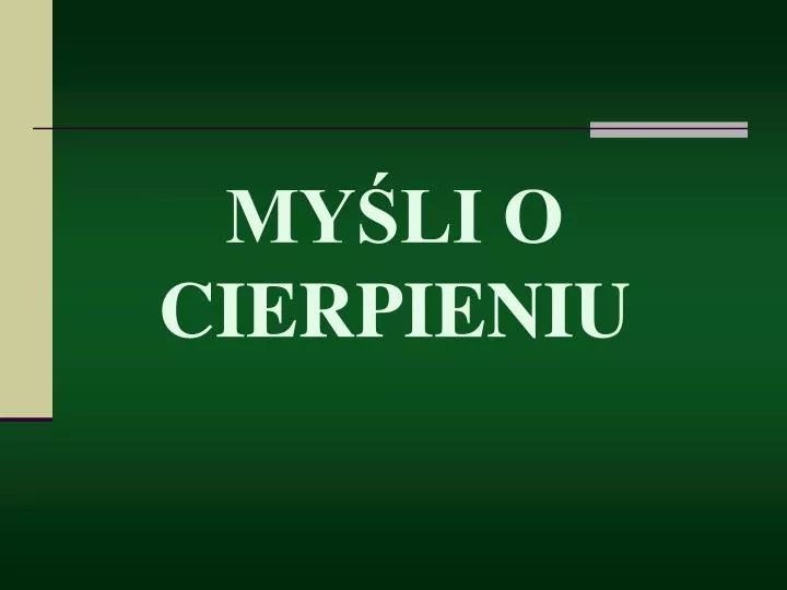 my li o cierpieniu