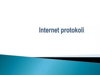 internet protokoli
