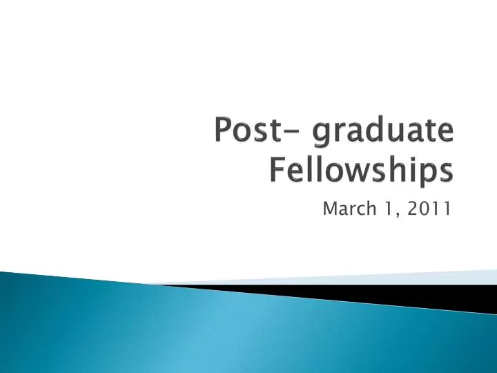post graduate fellowships