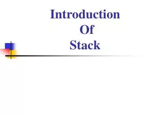Introduction Of Stack