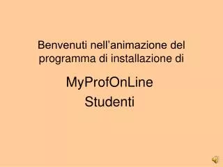 benvenuti nell animazione del programma di installazione di