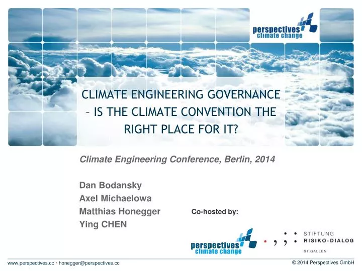 climate engineering governance is the climate convention the right place for it