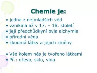 chemie je