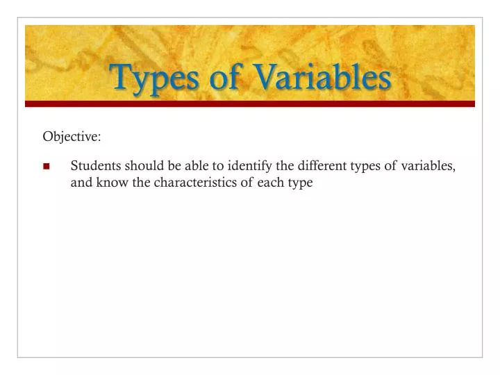 types of variables