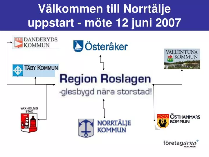 v lkommen till norrt lje uppstart m te 12 juni 2007