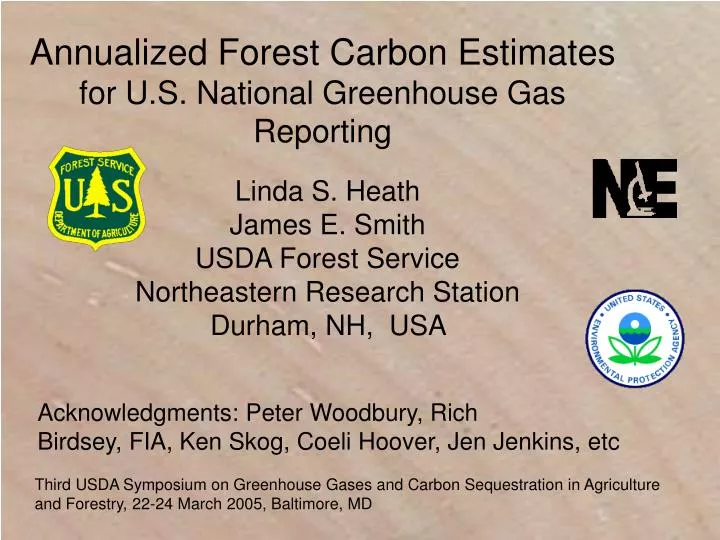 annualized forest carbon estimates for u s national greenhouse gas reporting