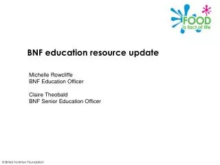 BNF education resource update