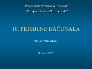 10 primjene ra unala
