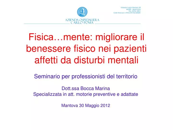 fisica mente migliorare il benessere fisico nei pazienti affetti da disturbi mentali