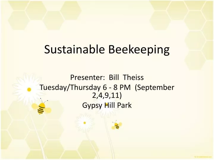 sustainable beekeeping