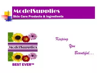 ModelSupplies Skin Care Products &amp; Ingredients