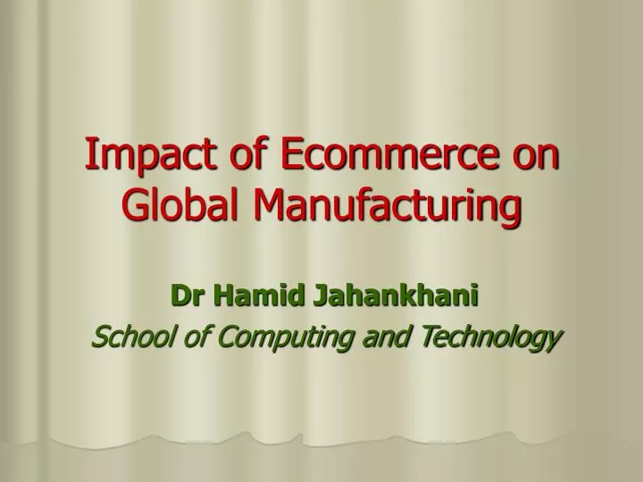 impact of ecommerce on global manufacturing