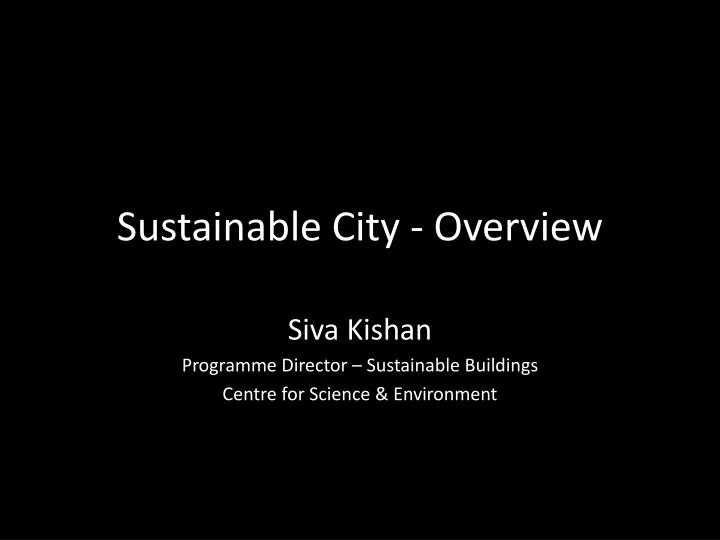 sustainable city overview