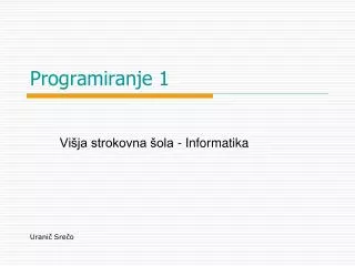 programiranje 1