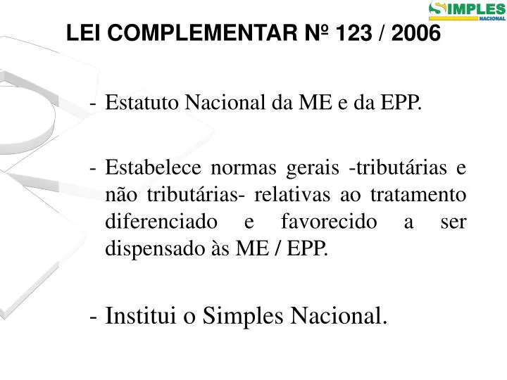 lei complementar n 123 2006