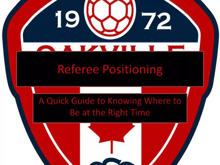 referee positioning