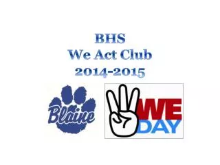 BHS We Act Club 2014-2015