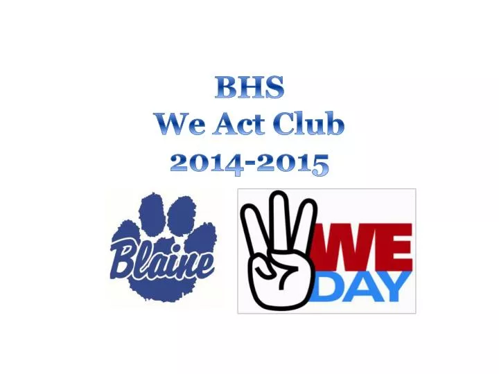 bhs we act club 2014 2015