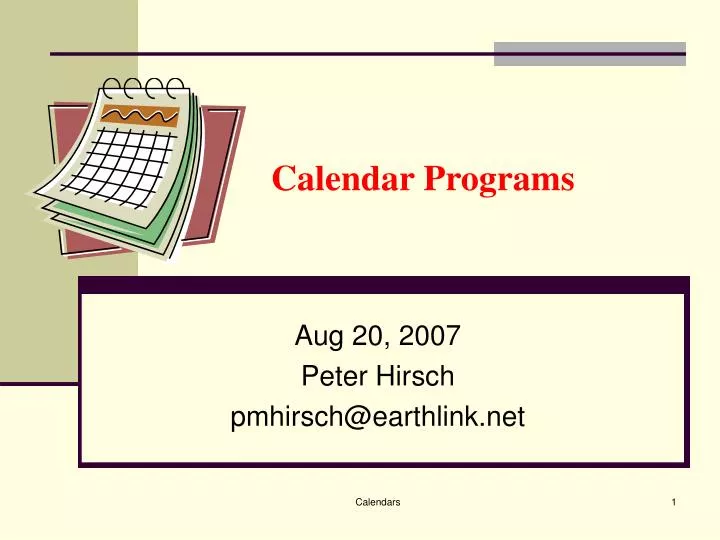 calendar programs