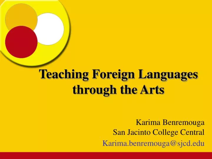 teaching foreign languages through the arts